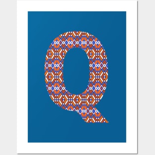 Monogram Letter Q- geometric pattern Posters and Art